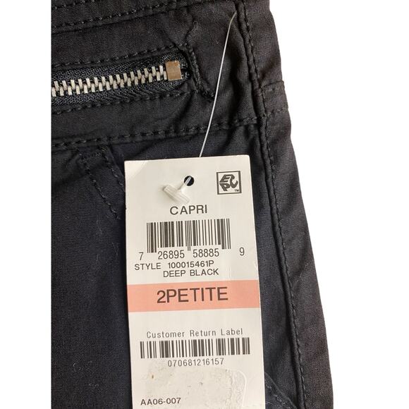 NWT STYLE & CO BLACK CAPRI PANTS WOMEN’S SIZE 2P - Picture 7 of 7